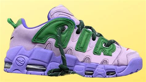 nike uptempo lilac shoes